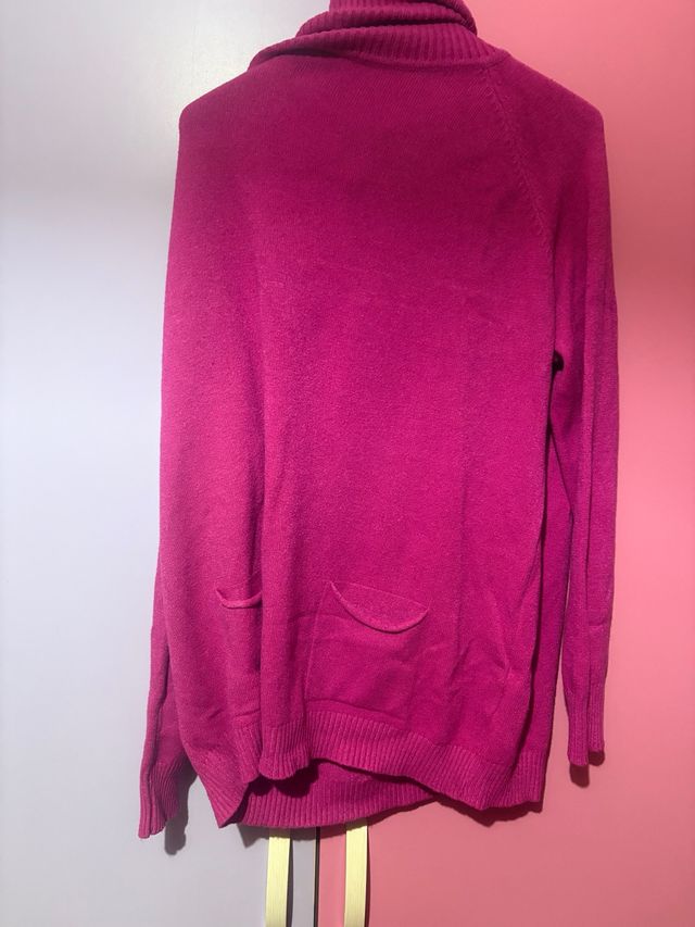Maglia lunga donna rosa
