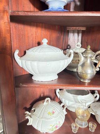 varie Zuppiera/Teiera in Porcellana con Coperchio