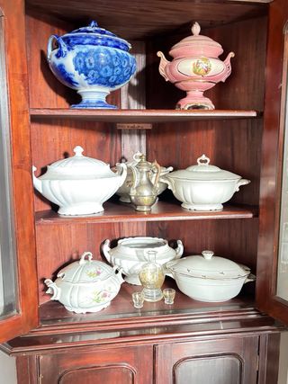 varie Zuppiera/Teiera in Porcellana con Coperchio