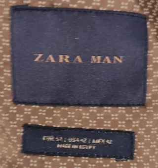 Americana Zara Man ante marrón