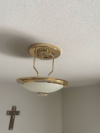 Lámpara Vintage Dorada Años 60