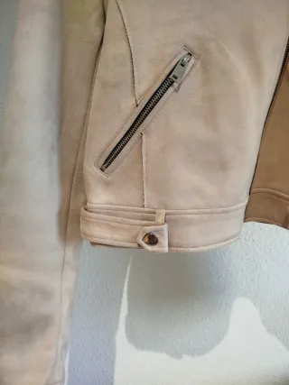 Chaqueta antelina rosa talla 38