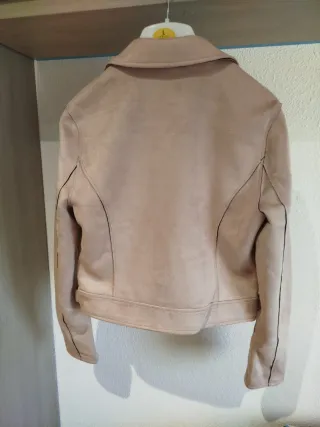 Chaqueta antelina rosa talla 38