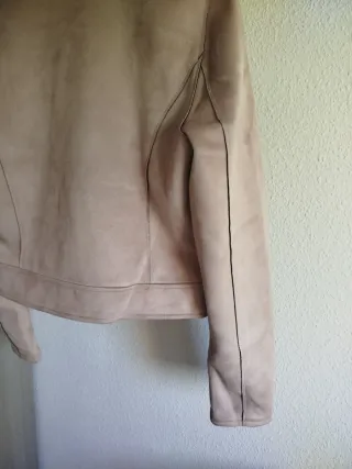 Chaqueta antelina rosa talla 38