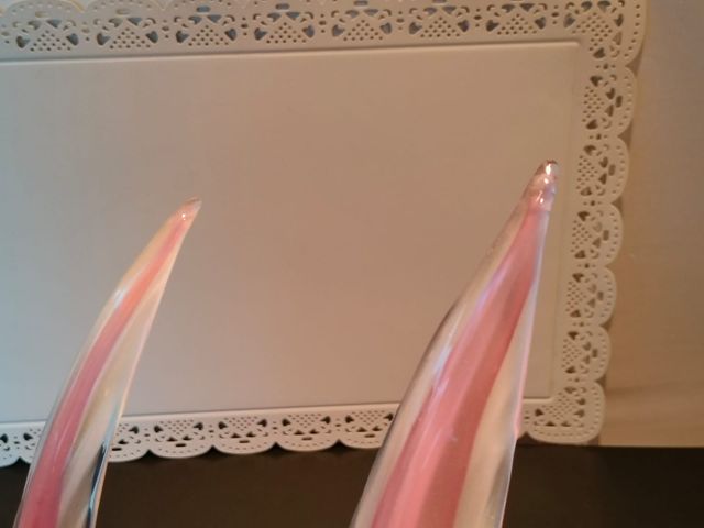 Murano Coppia fagiani rosa vintage anni 50