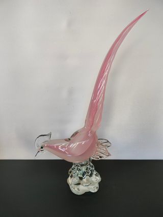 Murano Coppia fagiani rosa vintage anni 50