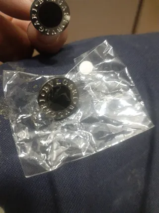 Pendientes Bulgari Negro y Plateado