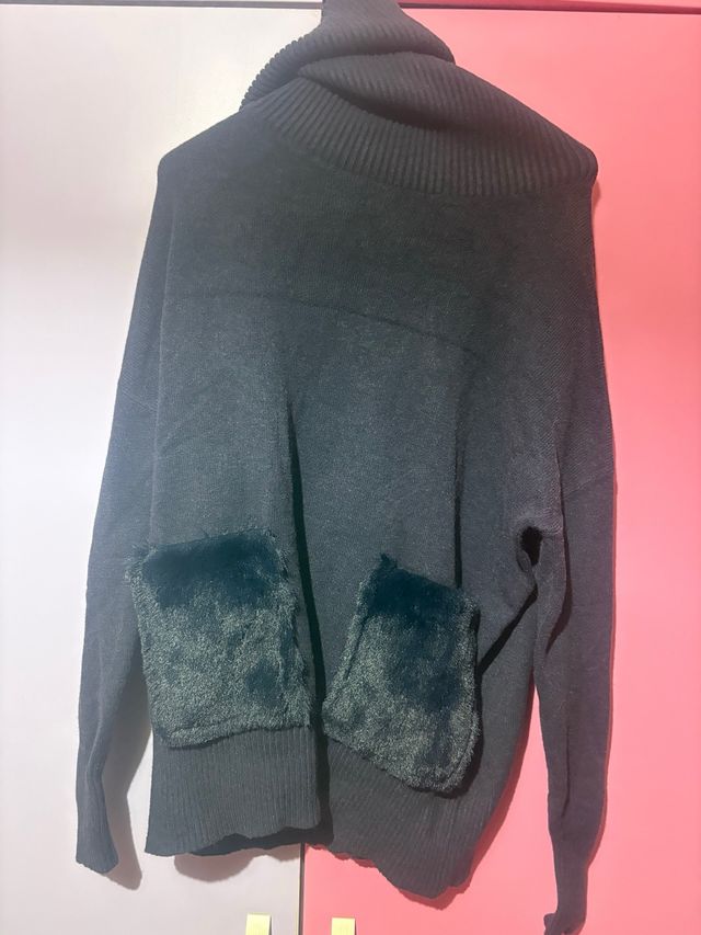 Maglione lungo donna nero