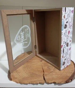 Scatola Cialde Caffè Legno Vetro