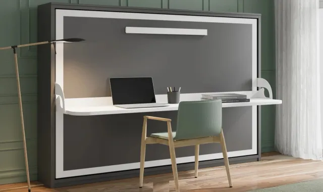 Cama Abatible Nova 140x190 con Escritorio