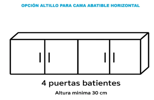 Cama Abatible Nova 140x190 con Escritorio