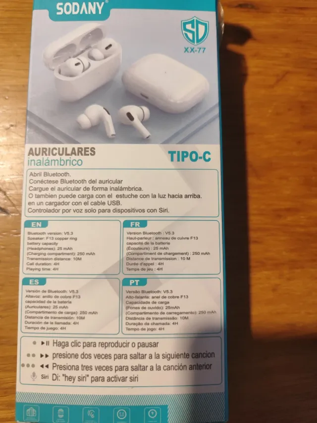 Auriculares Bluetooth 5.3 Blancos