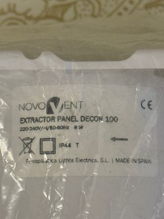 Extractor baño decorativo 100 Novovent