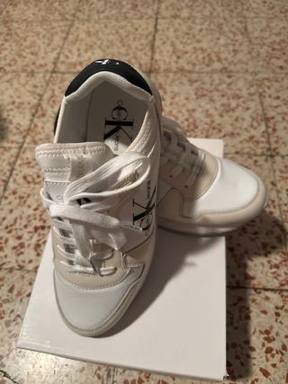 Zapatillas Calvin Klein Jeans Talla 40 Beige/Blanc