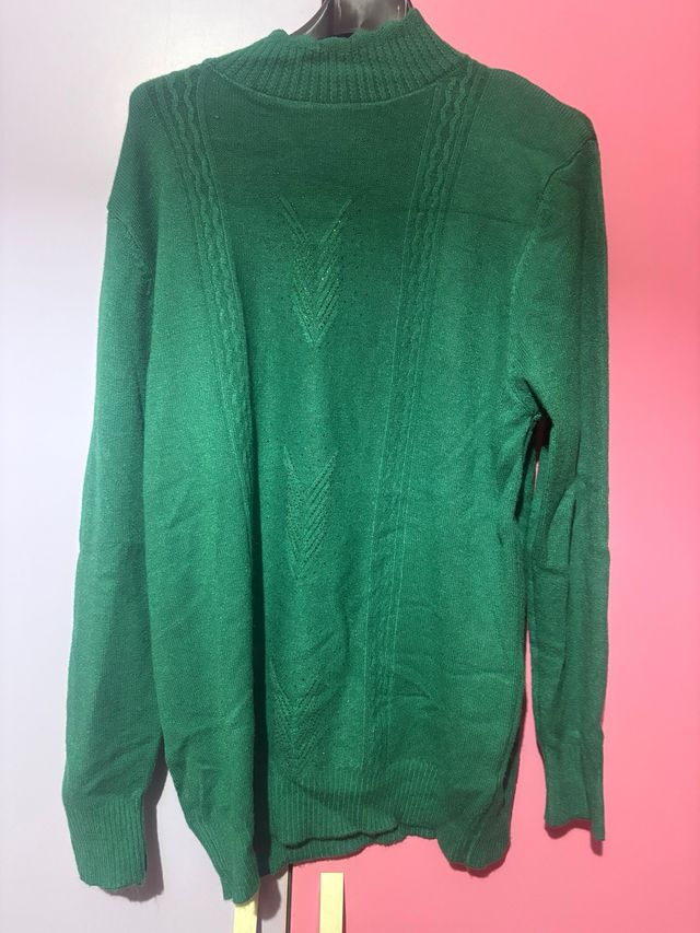 Maglia donna verde vestibilità over