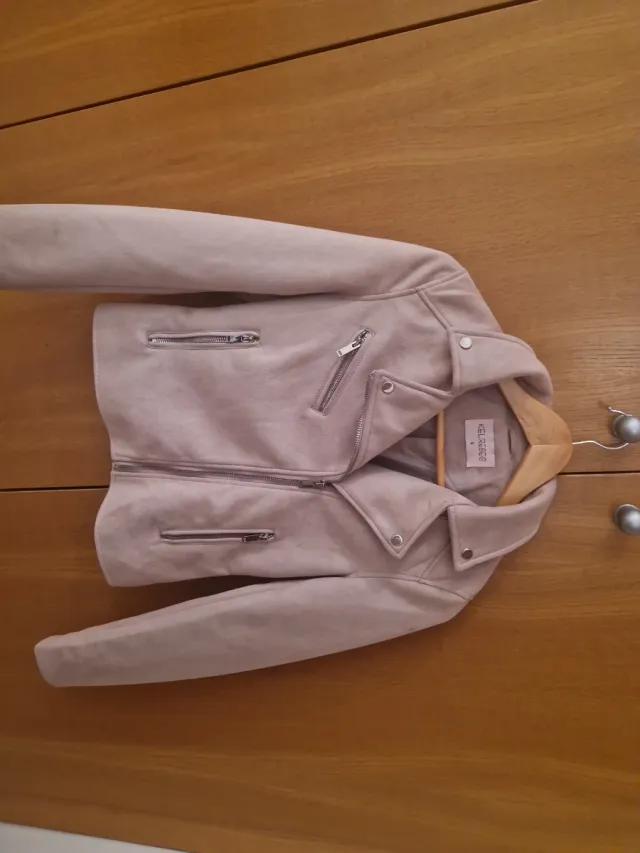 Chaqueta rosa estilo motero Kelrebec