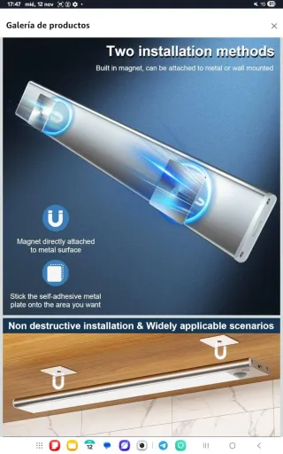 Luz LED con Sensor Pack x2 nuevo 30 cm