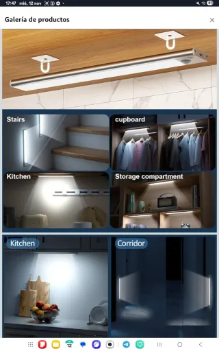 Luz LED con Sensor Pack x2 nuevo 30 cm