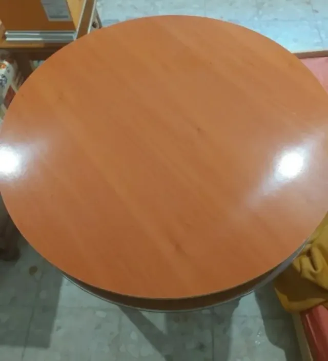 Mesa camilla redonda madera y metal