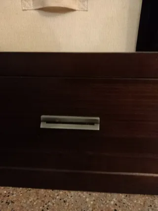 Librería de madera oscura