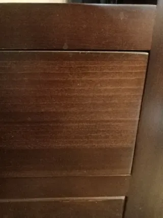 Librería de madera oscura