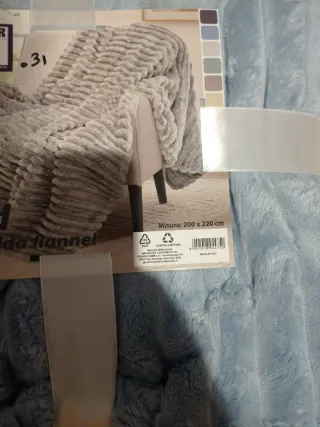 Coperta Plaid Flanella Blu Matrimoniale 200x220