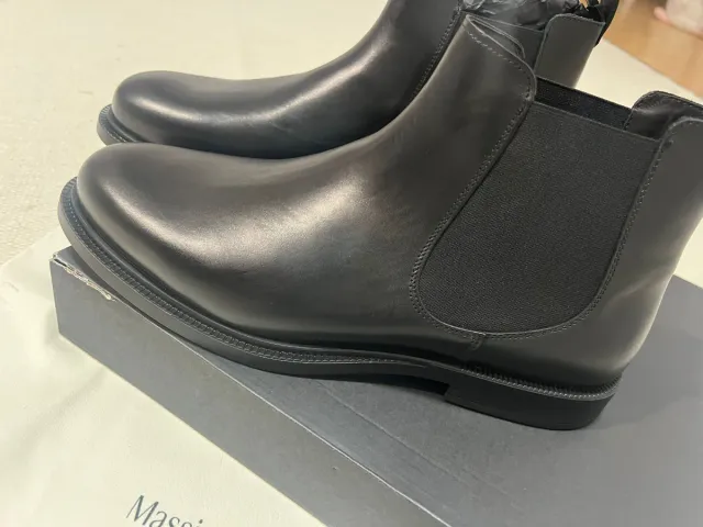 Botines piel Massimo Dutti negros hombre