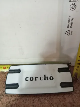 Cenicero corcho porcelana Fabrica de santander ant