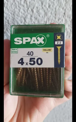 Tornillos SPAX Madera 4x50 (40 uds) NUEVO