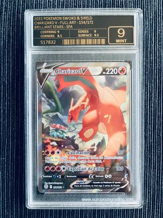 Charizard V BRS 154 Full Art Mint 9