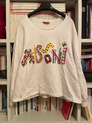 Missoni Vintage Logo Sweatshirt L 90s archive ita