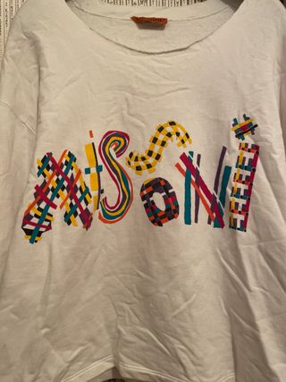 Missoni Vintage Logo Sweatshirt L 90s archive ita