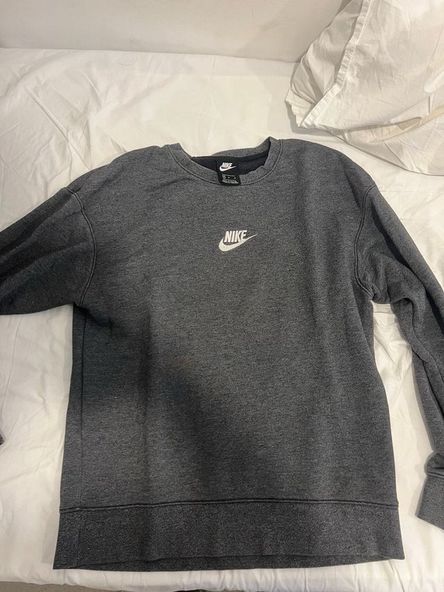 Sudadera de algodón Nike gris