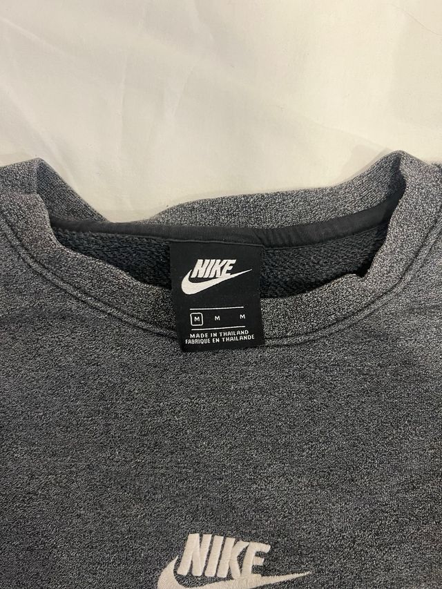 Sudadera de algodón Nike gris