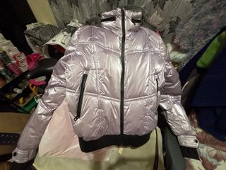 Chaqueta plateada brillante