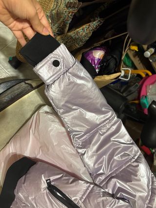 Chaqueta plateada brillante