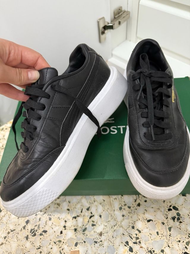 Zapatillas Puma Piel Negra y Blanca
