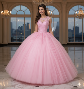 Vestido de Quinceañera Rosa