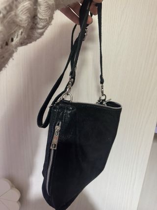 Borsa nera glitterata tracolla mano