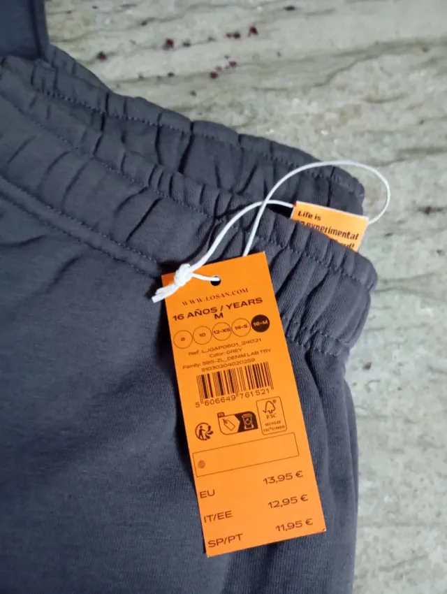 Pantalón chándal Losan T.16 gris