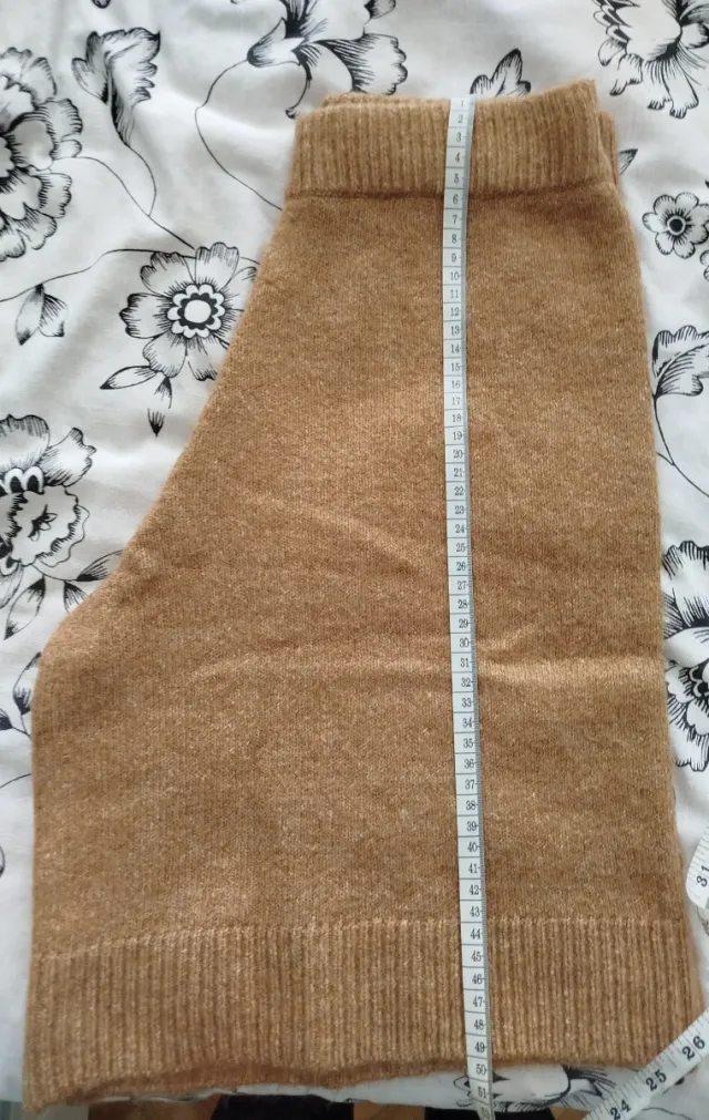 Pantalones cortos de punto beige