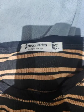 Jersey Stradivarius Negro/Marrón Talla L