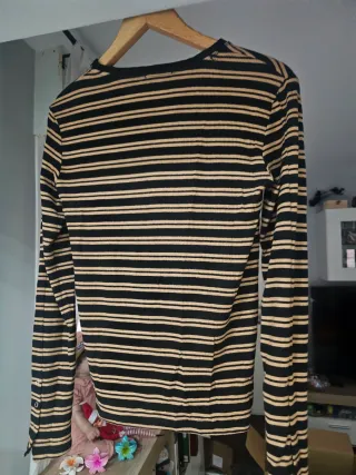 Jersey Stradivarius Negro/Marrón Talla L