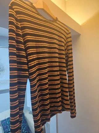 Jersey Stradivarius Negro/Marrón Talla L