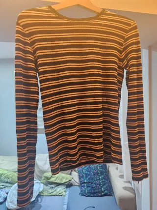 Jersey Stradivarius Negro/Marrón Talla L