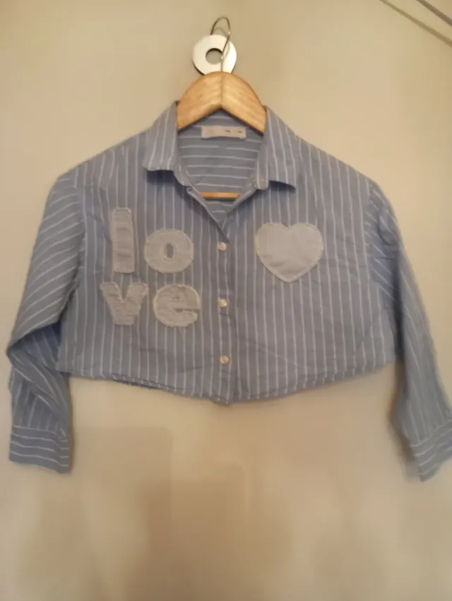 Blusa niña Zara rayas y parches 8-9 años