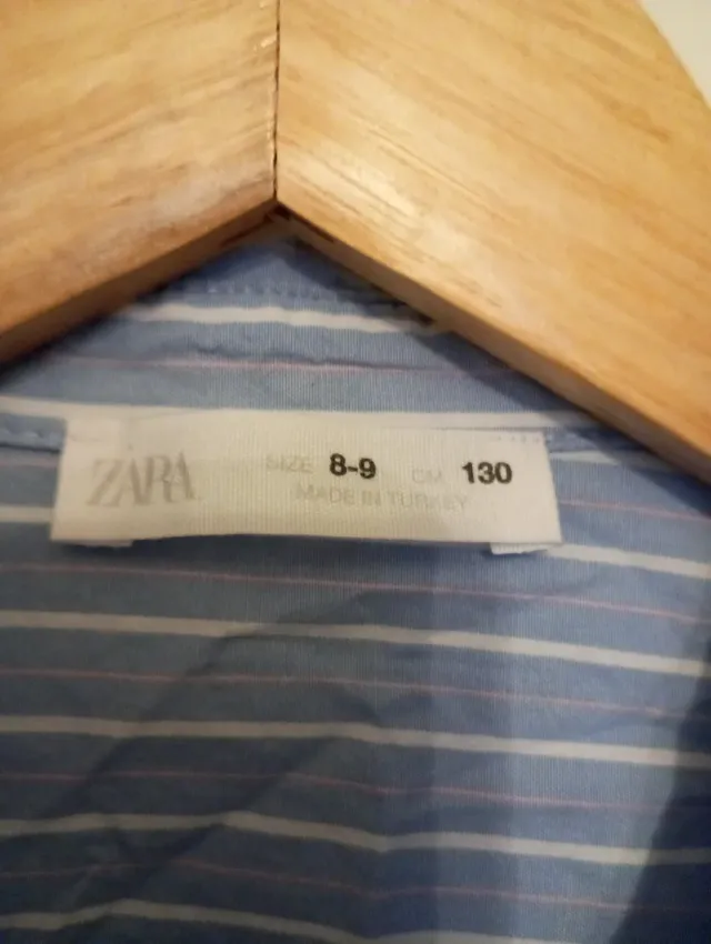 Blusa niña Zara rayas y parches 8-9 años