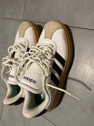 Zapatillas Adidas VL Court Bold Mujer Beige/Blanco