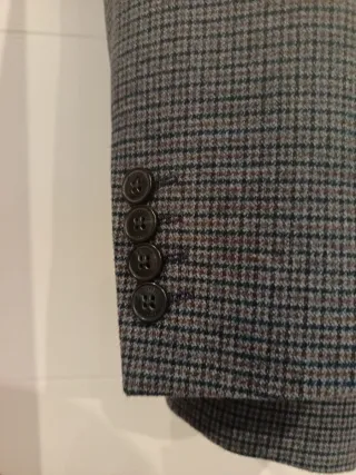 Chaqueta Hackett Gris, cuadro azul marino y granat