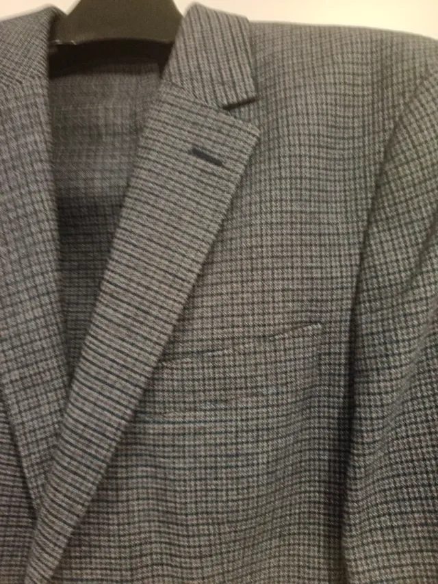 Chaqueta Hackett Gris, cuadro azul marino y granat